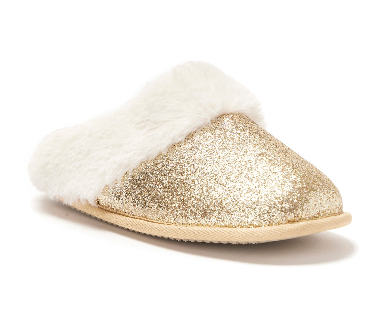 Women s S Gold Glitter Slipper Big Lots