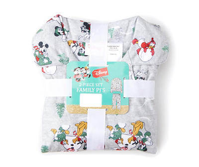 Mickey Mouse Toddler Gray Mickey & Friends Holiday Fun 2-Piece Pajama Set