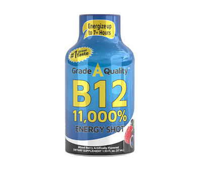 Grade A Quality B12 Energy Shot, 1.93 Oz.