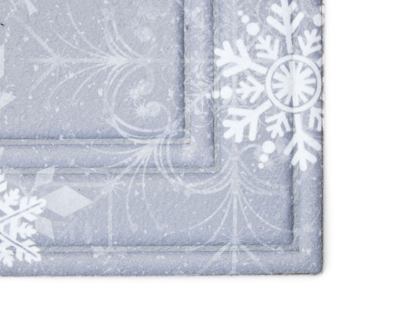 "Welcome" Silver & Blue Snowman Crumb Rubber Doormat