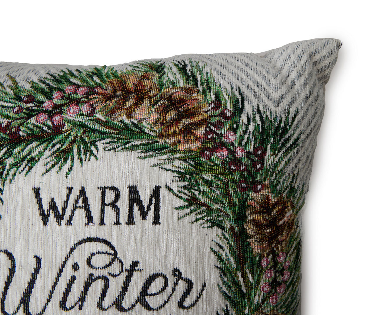 Winter Wonder Lane Warm Winter Wishes White & Charcoal Wreath 2