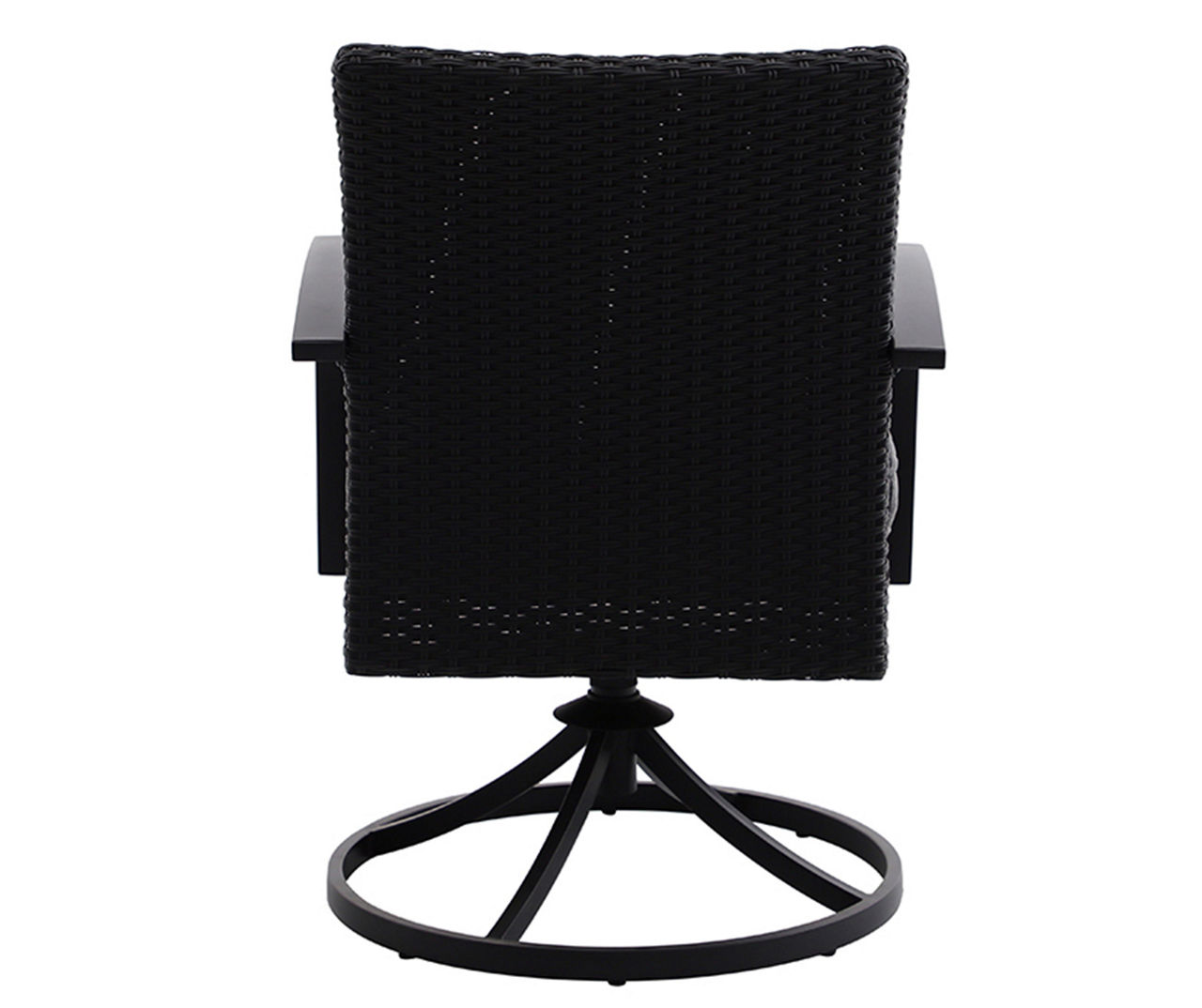 Hawthorn All-Weather Wicker Cushioned Patio Swivel Dining Chairs, 4-Pack