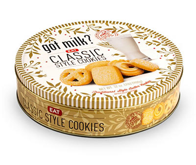 Classic Style Cookie Tin, 32 Oz.