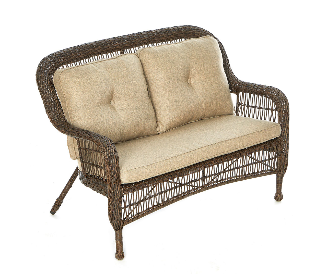 Outdoor wicker settee hot sale