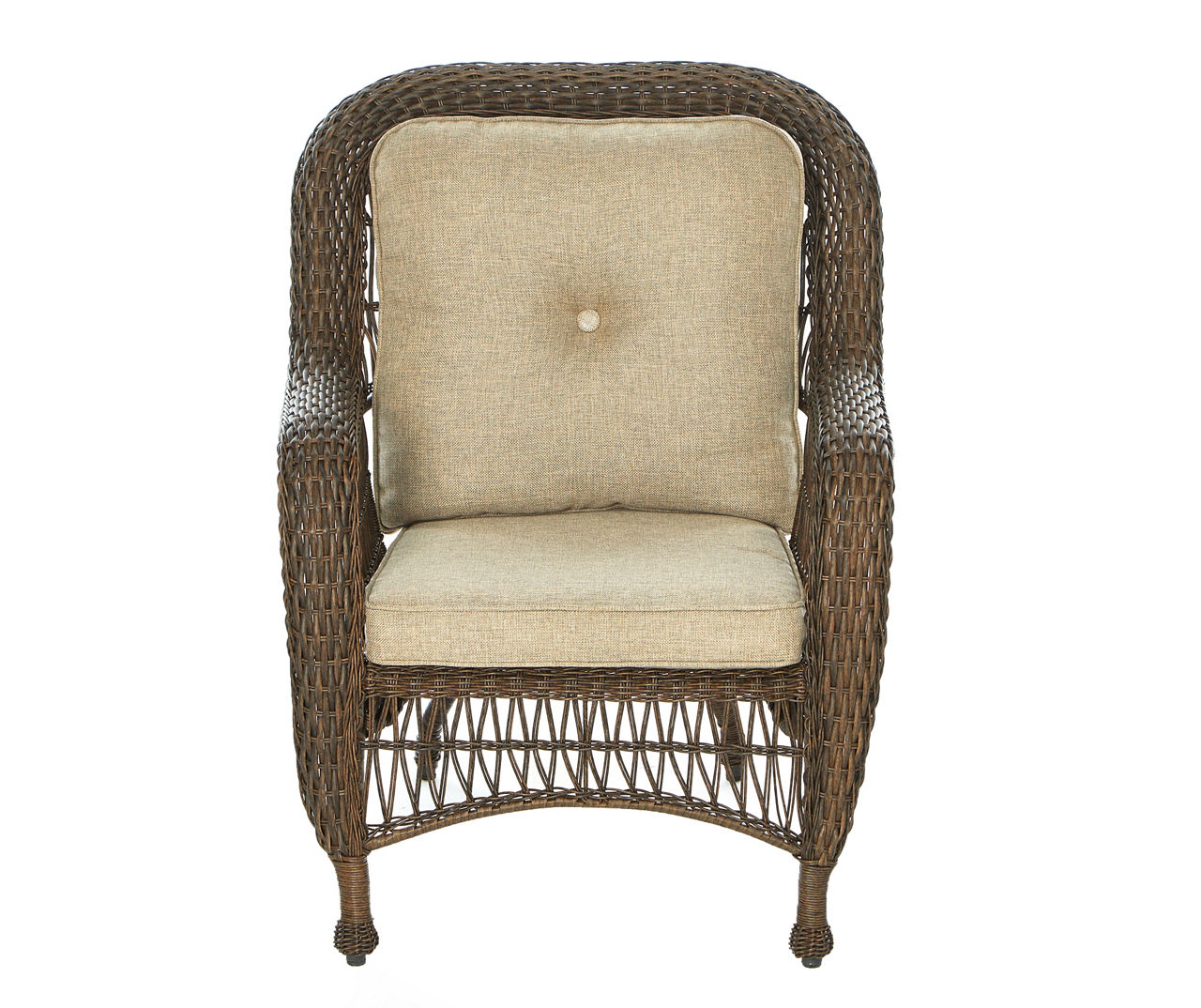 Real Harvest Run All-Weather Wicker Cushioned Patio Chair | Big Lots