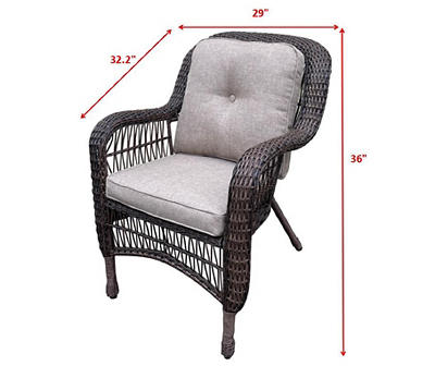 Harvest Run All-Weather Wicker Cushioned Patio Chair