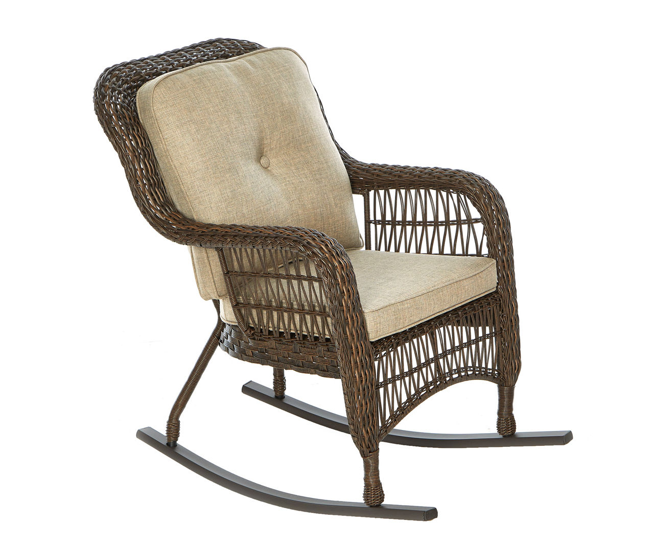 Real Living Harvest Run Wicker Cushioned Patio Rocker Chair | Big Lots