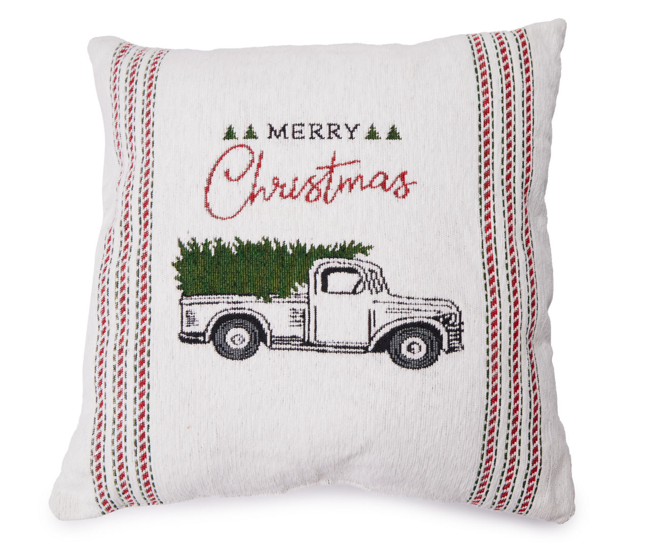 Merry Red Holiday Throw Pillow