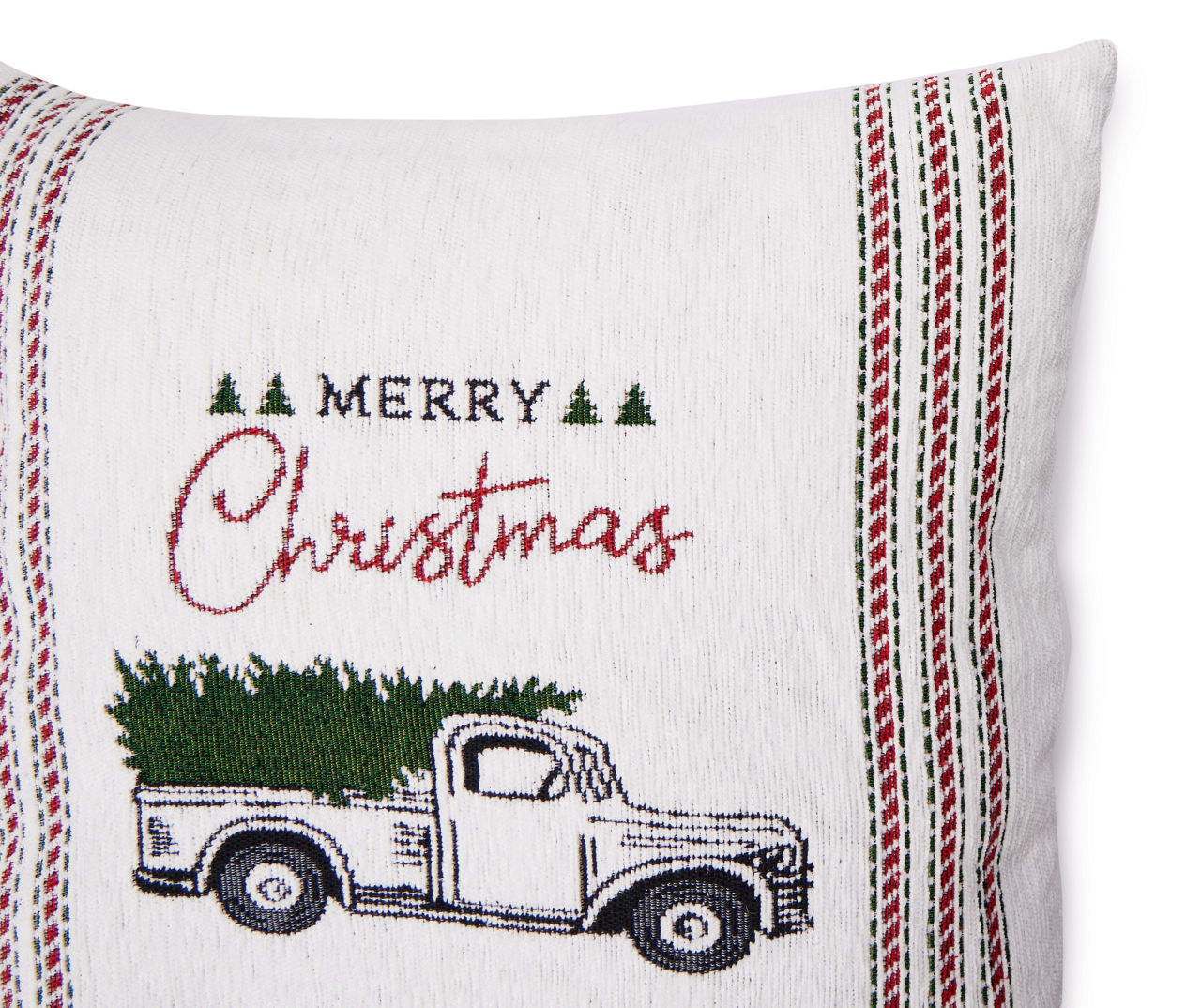 Merry Red Holiday Throw Pillow