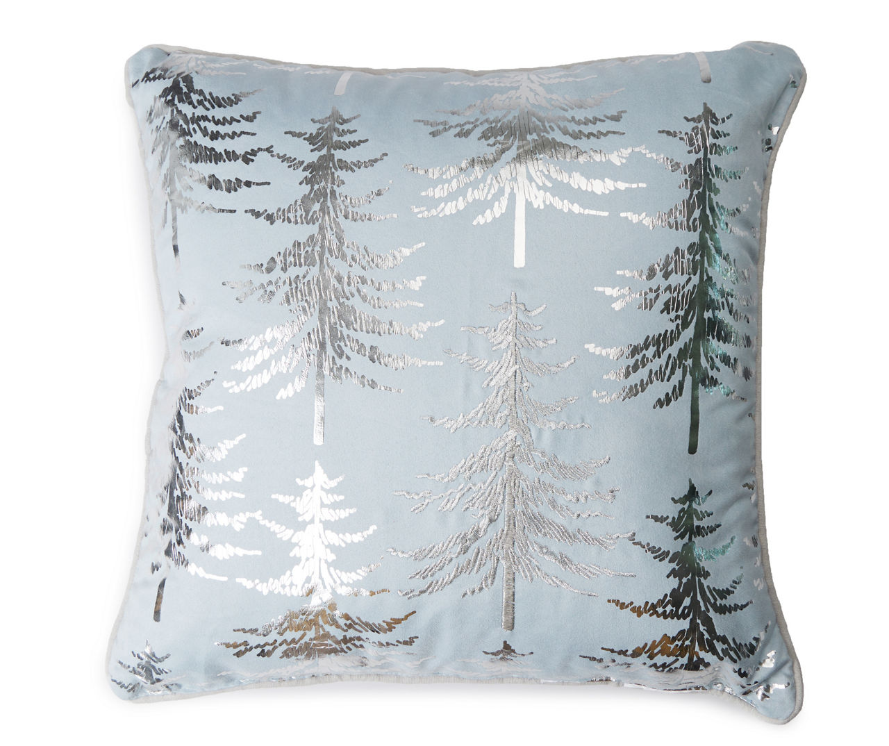 Silver and best sale blue pillows