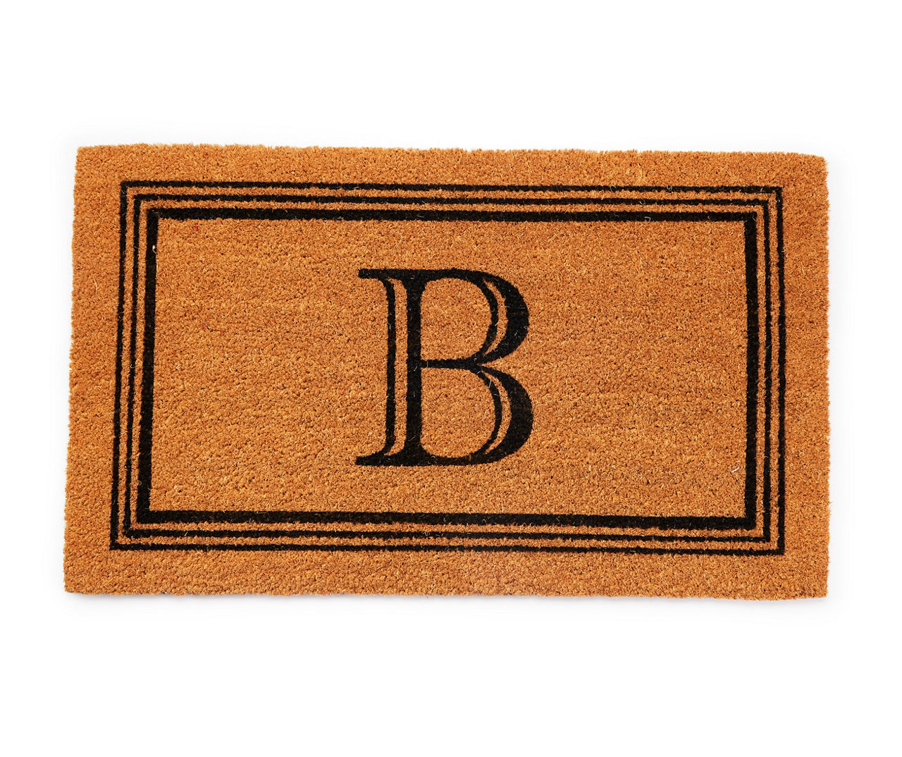 Brown & Black Monogram Coir Doormat Big Lots