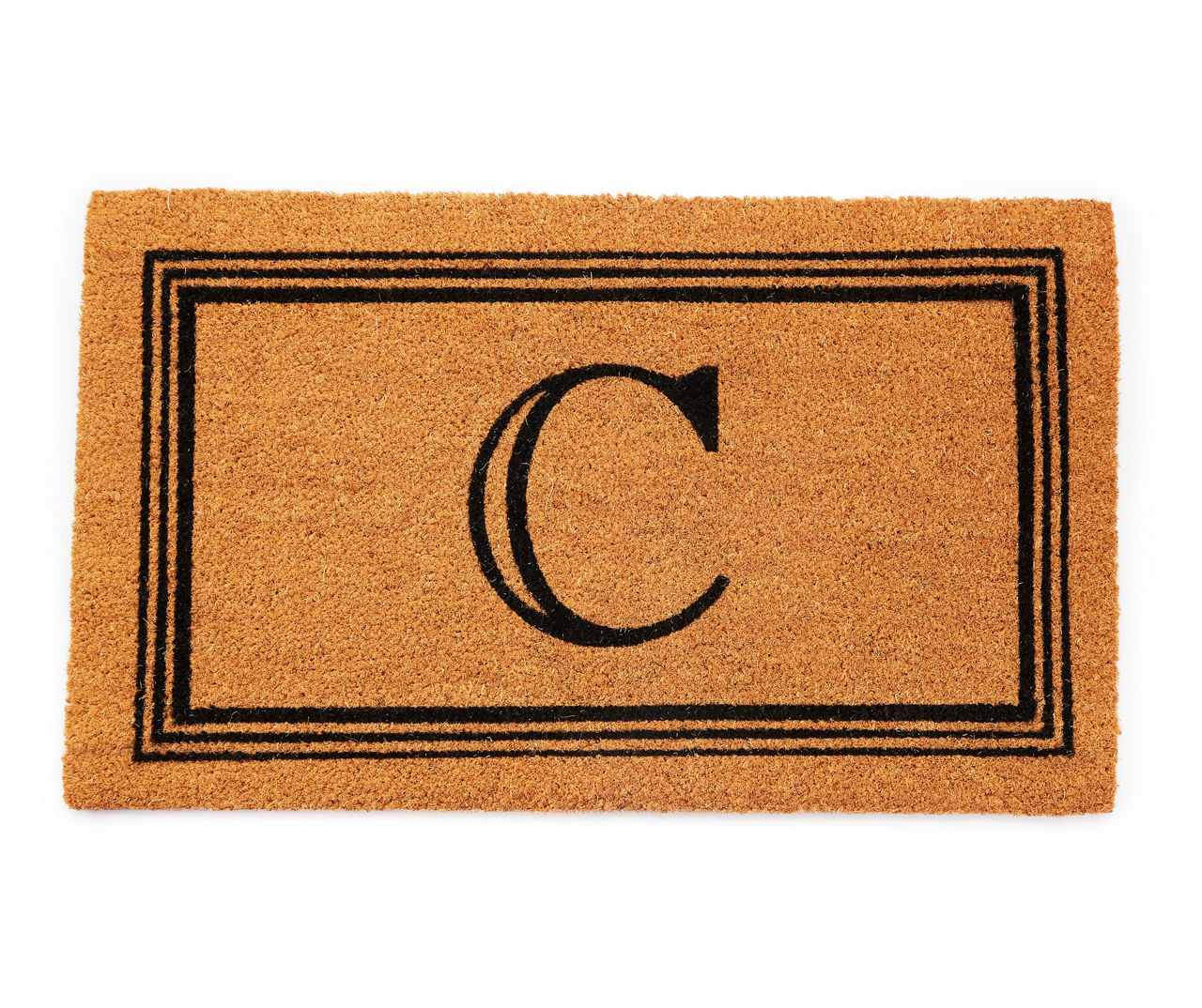Brown & Black Monogram Coir Doormat Big Lots