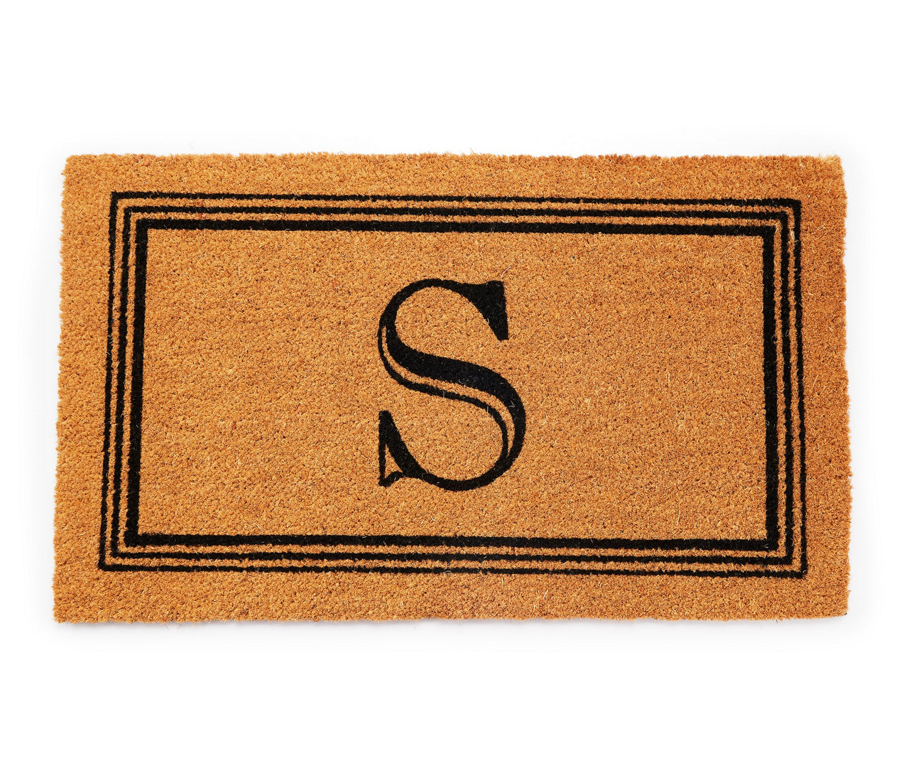 Brown & Black Monogram Coir Doormat Big Lots