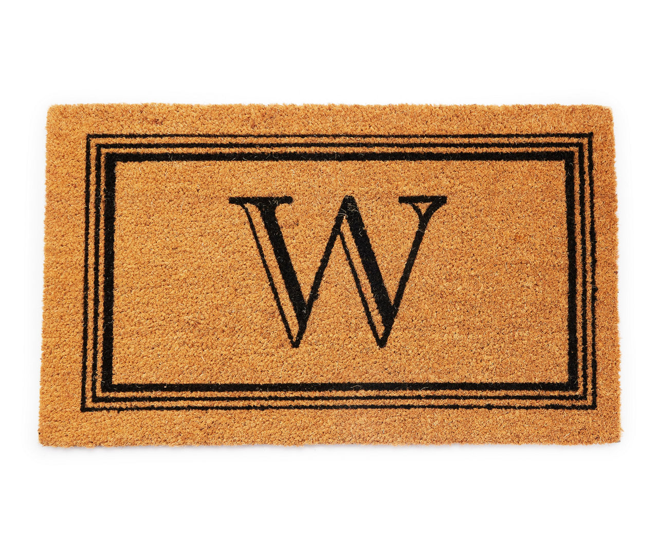 Brown & Black Monogram Coir Doormat Big Lots