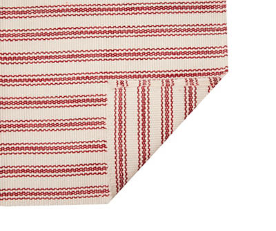White & Red Candy Cane Stripe Layering Doormat