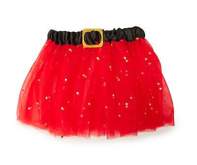 Women's Red Starry Holiday Tutu Skirt