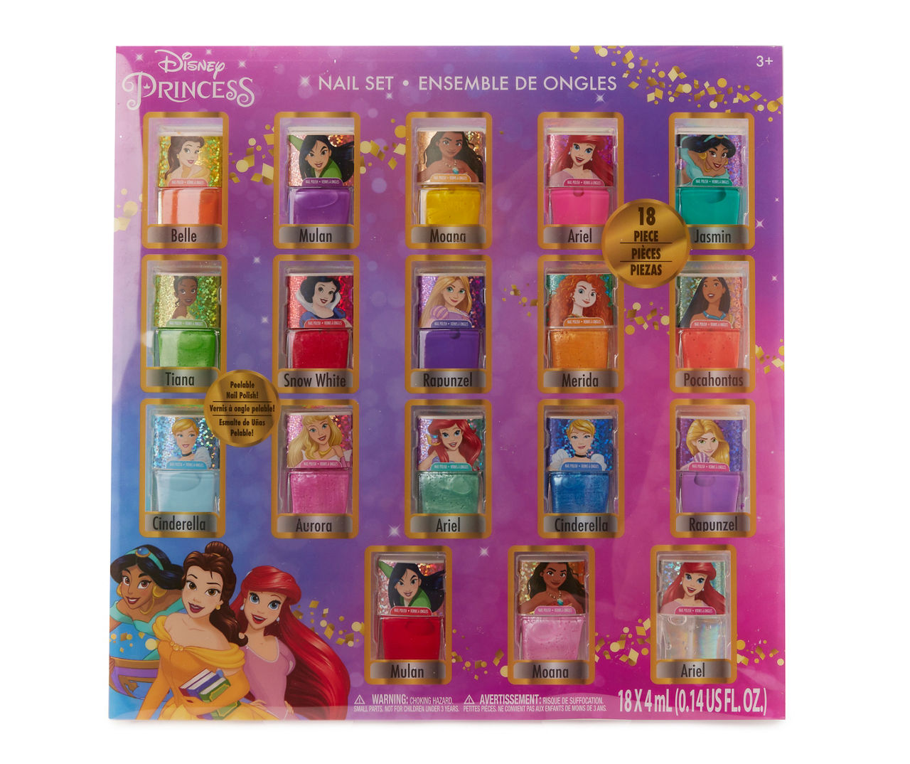 Disney Princess Names 18-Piece Nail Polish Set | Big Lots