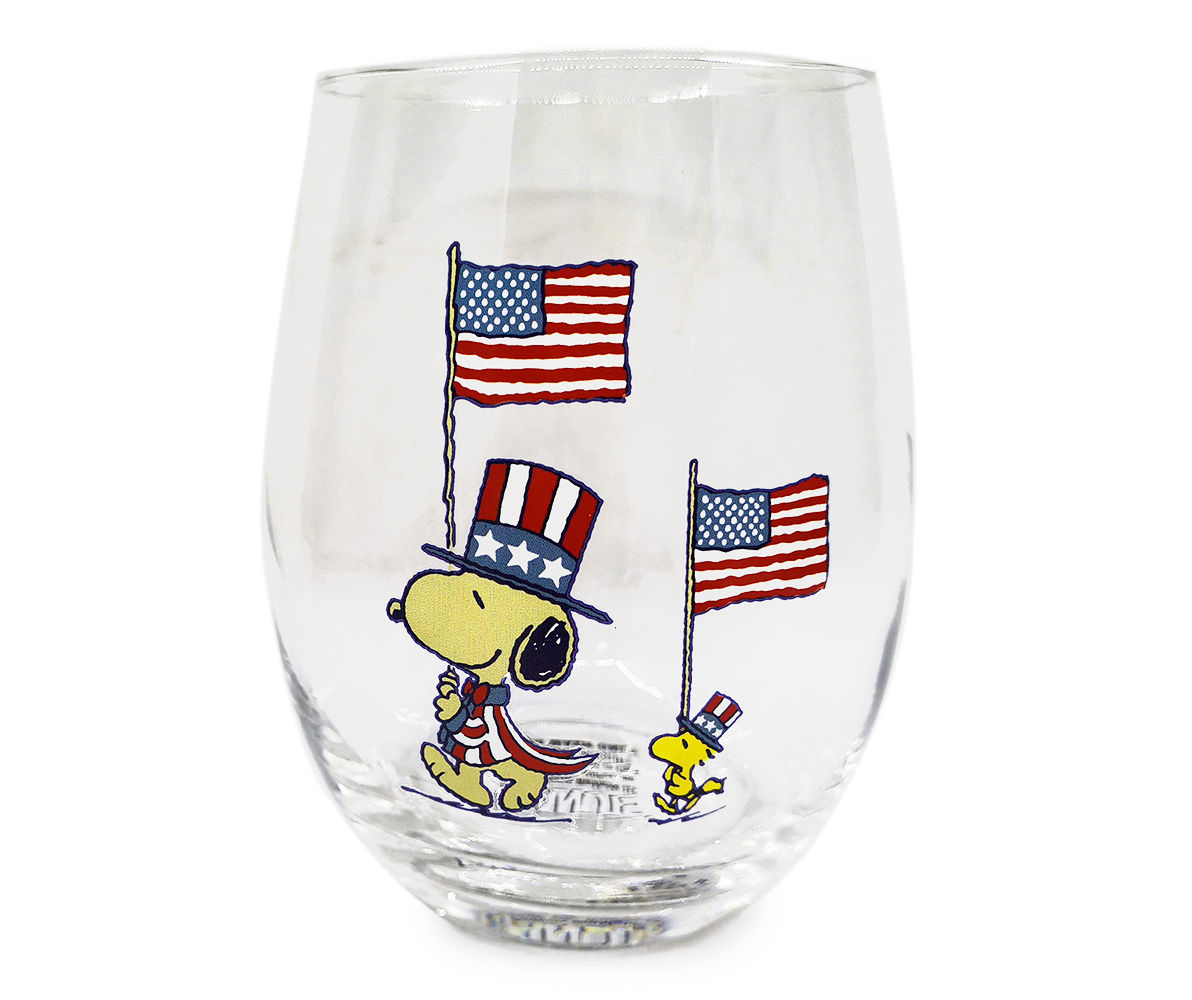 Stars & Stripes 4-Piece Curved Glassware Set