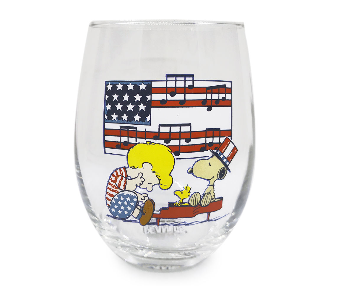 Stars & Stripes 4-Piece Curved Glassware Set