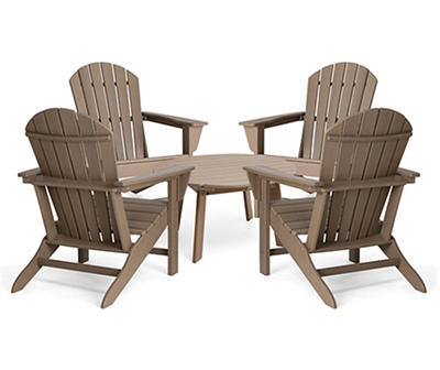 Glitzhome 5-Piece Adirondack Outdoor Chair & Coffee Table Set