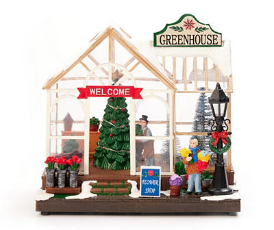 Christmas Village LED Greenhouse Decor