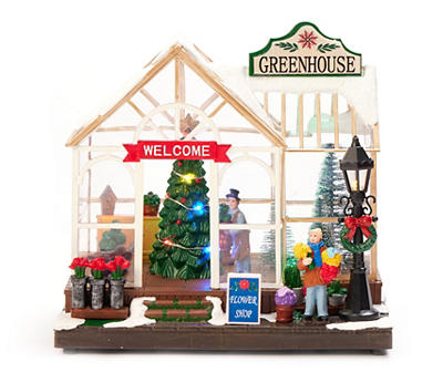 Christmas Village LED Greenhouse Decor