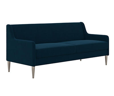 Virginia Blue Linen Sofa