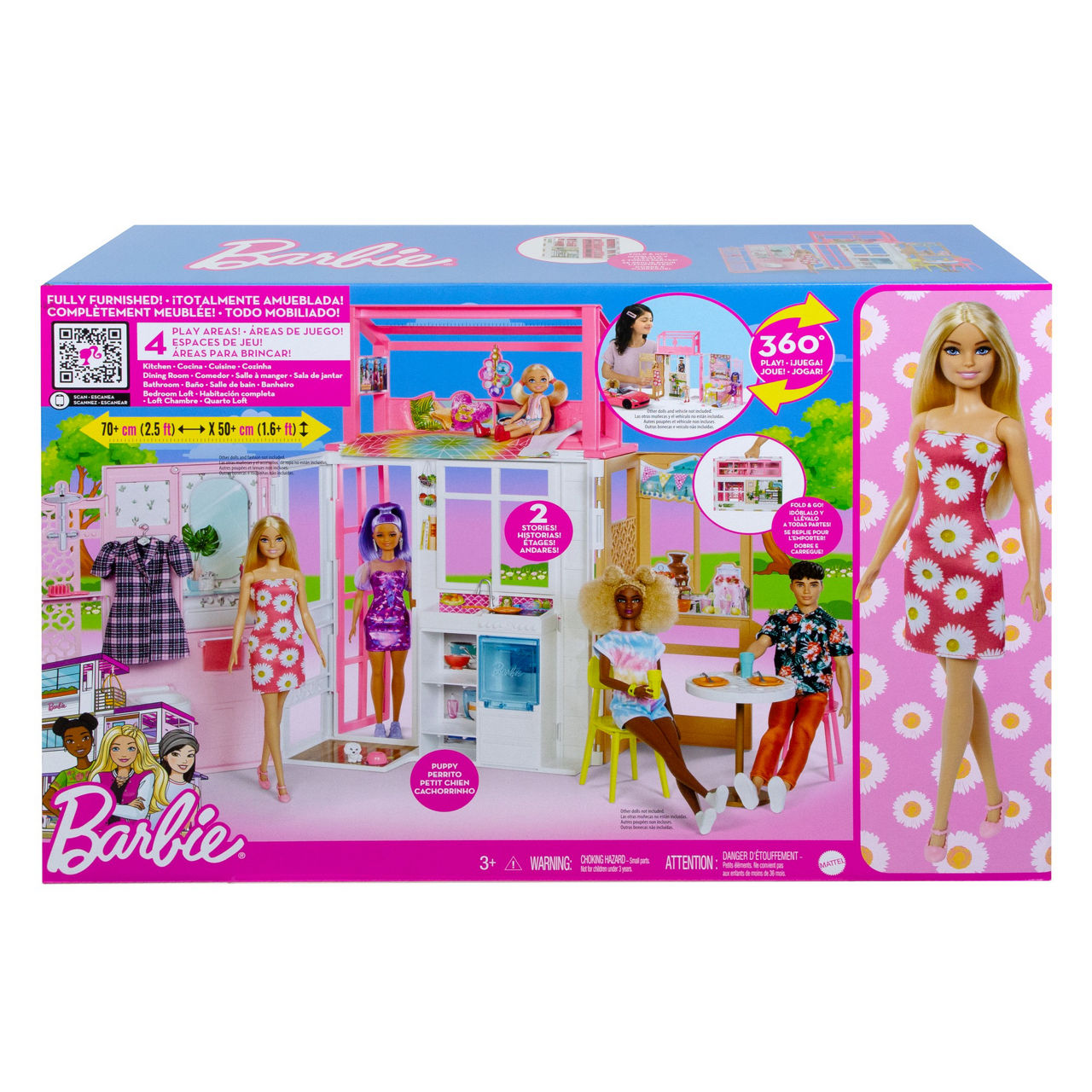 Barbie 2 storey doll house hot sale