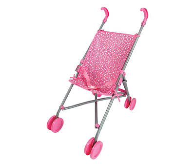 Pink Floral Baby Doll Stroller