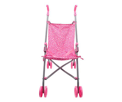Pink Floral Baby Doll Stroller