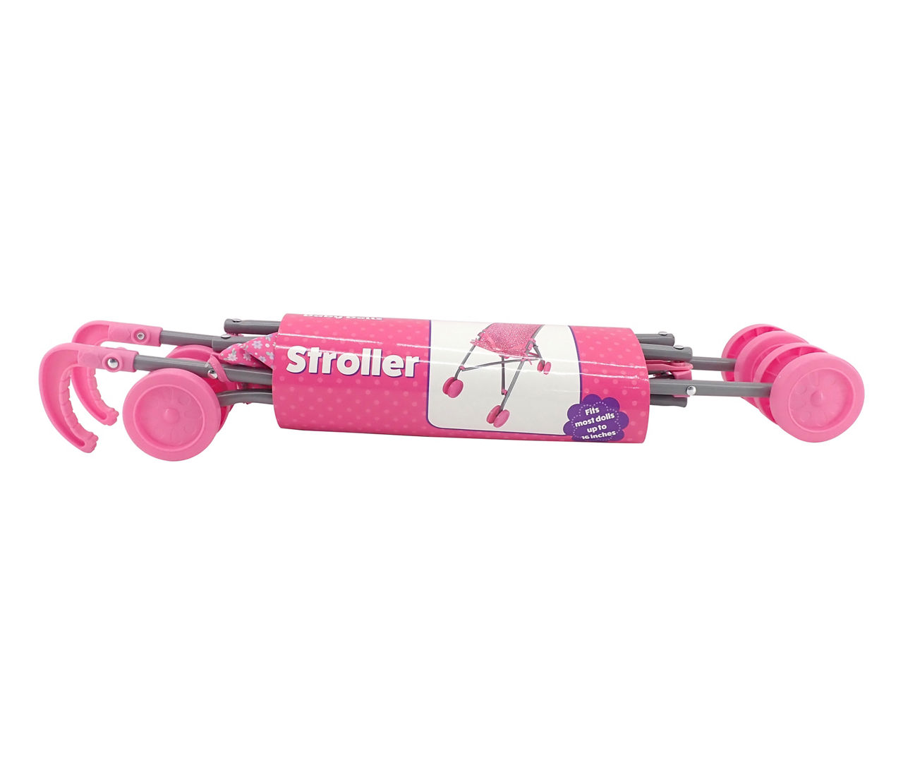 Pink Floral Baby Doll Stroller
