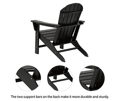 Black Adirondack HDPE Outdoor Chair