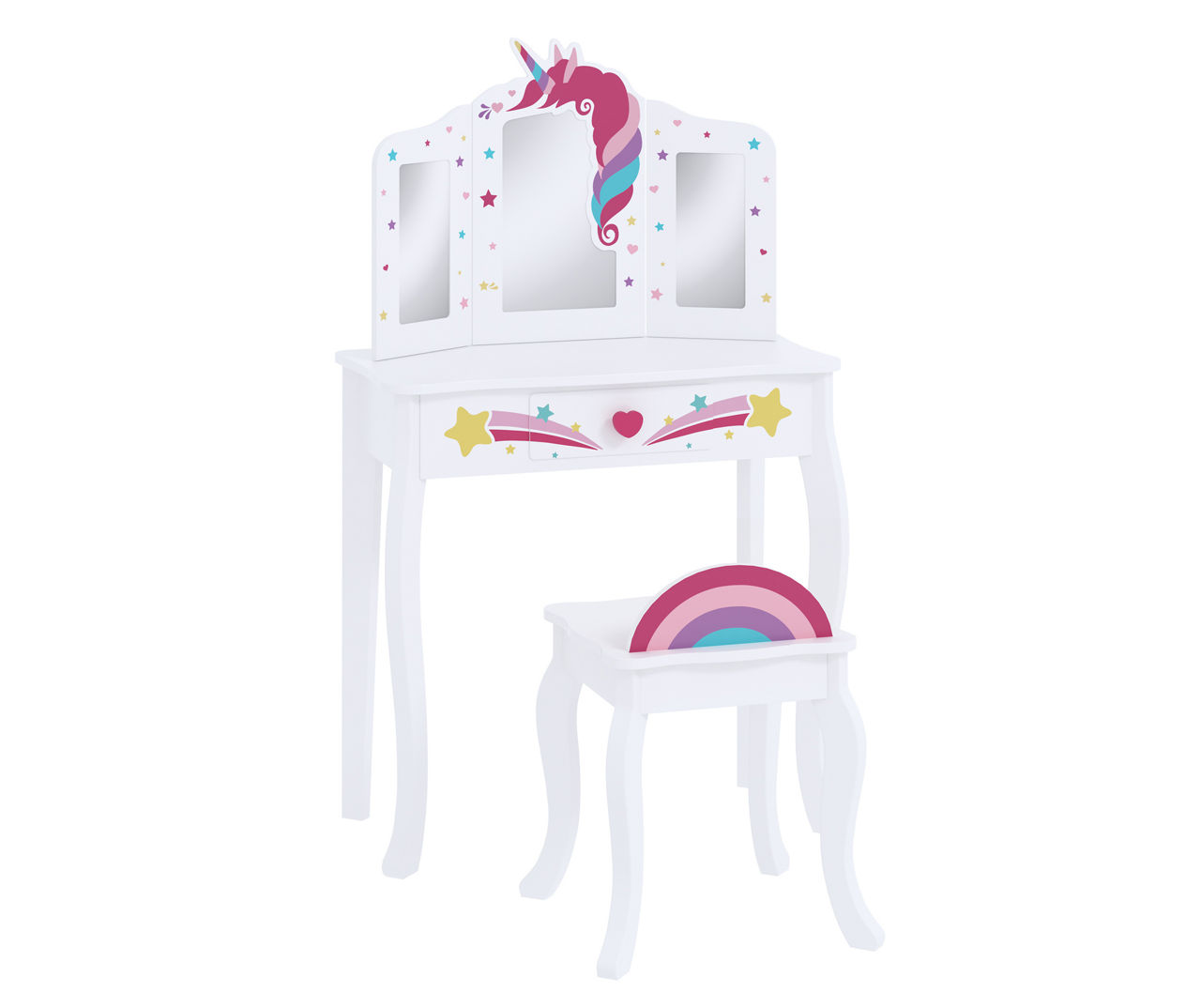 Kids unicorn dressing outlet table