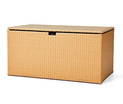 Brown 140-Gallon All-Weather Wicker Storage Deck Box