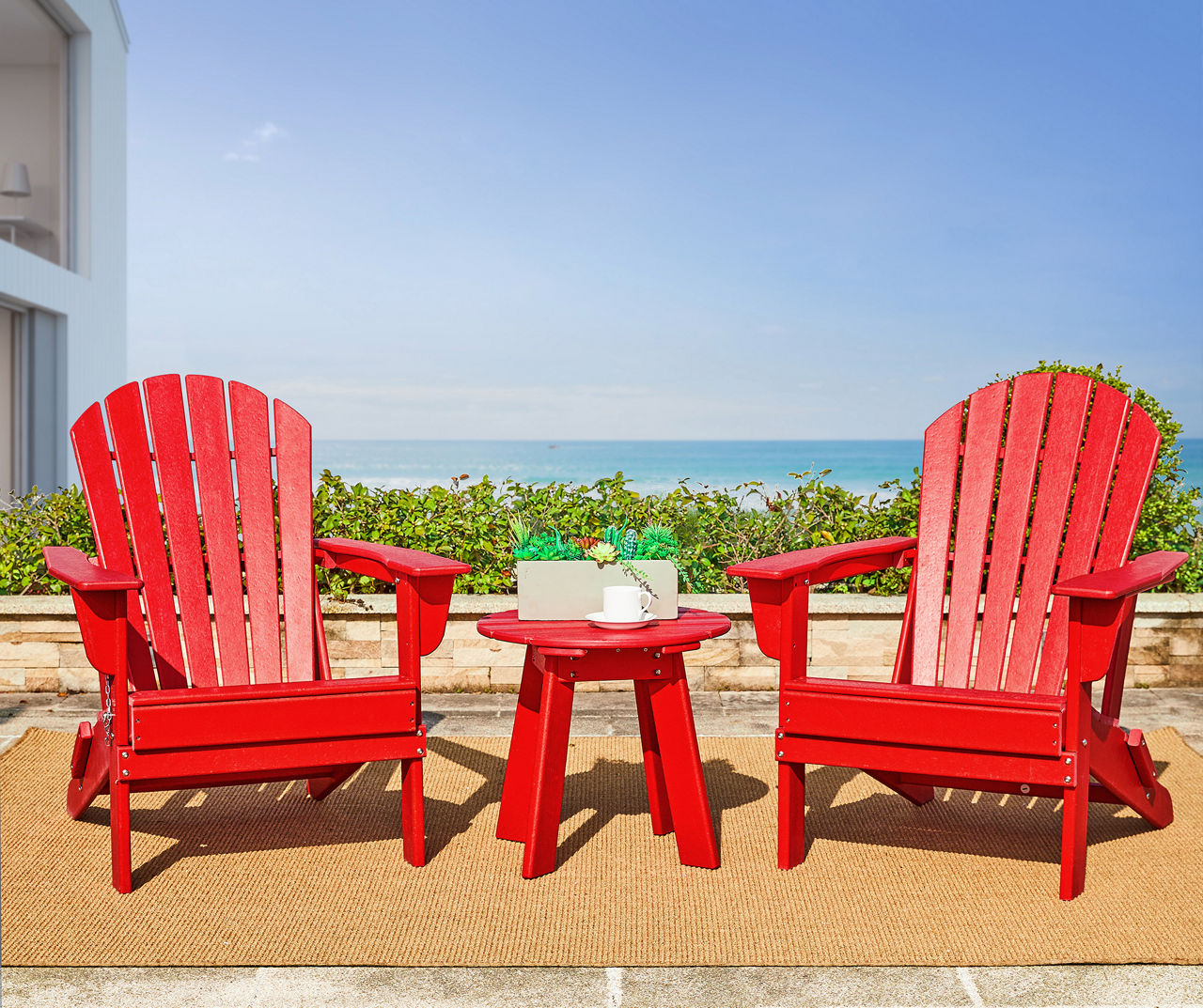 Beach chair best sale with side table