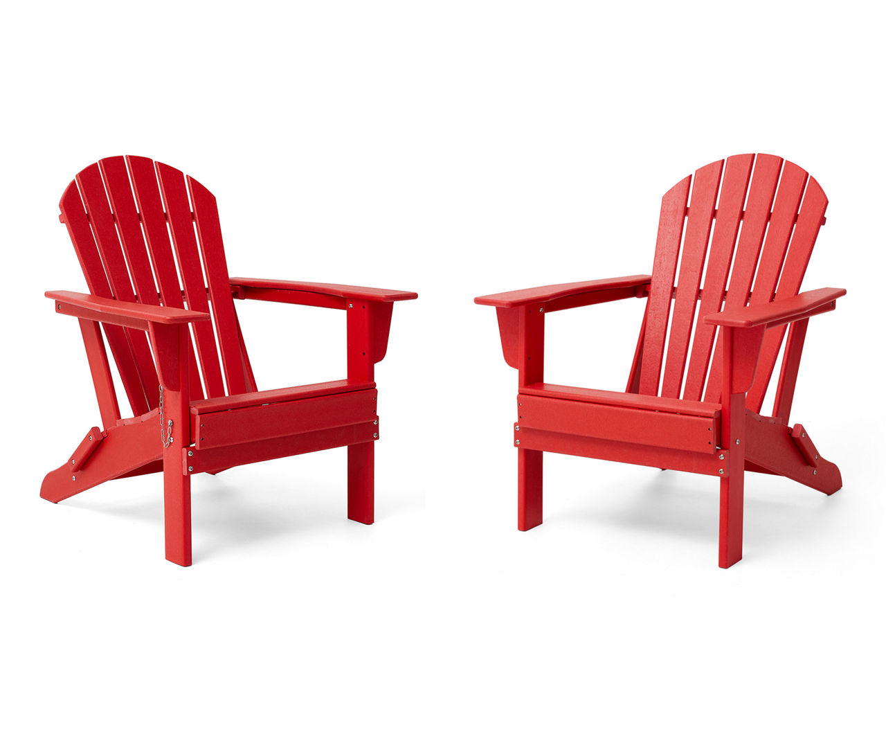 Red Adirondack Outdoor Folding Chairs, 2-Pack