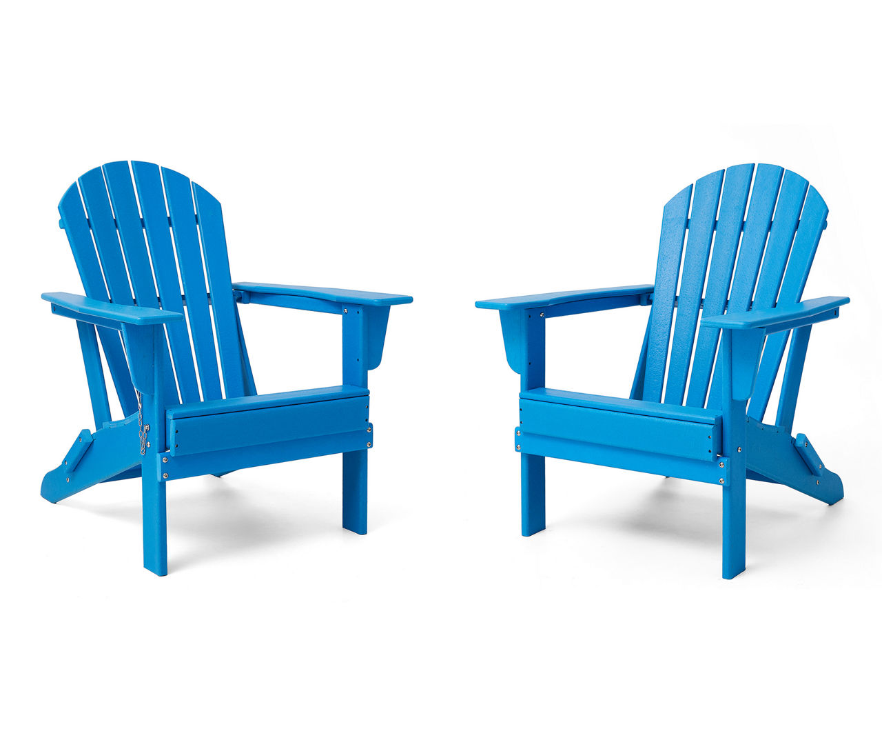 Blue Adirondack Outdoor Folding Chairs, 2-Pack