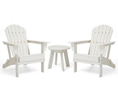 Glitzhome 3-Piece Adirondack Outdoor Folding Chair & Side Table Set