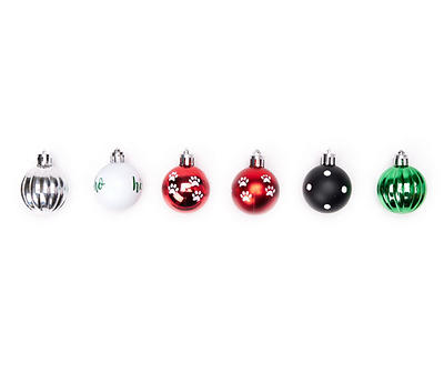 Pets 24-Piece Shatterproof Ball Ornament Set