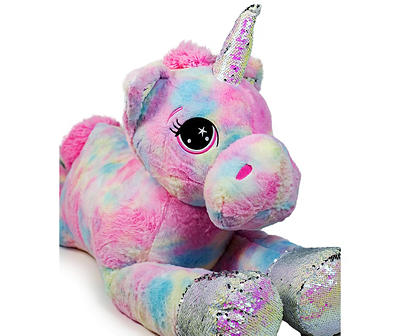 Pastel Jumbo Unicorn Plush Toy, (43")