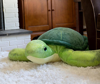Green Jumbo Sea Turtle Plush Toy, (39")