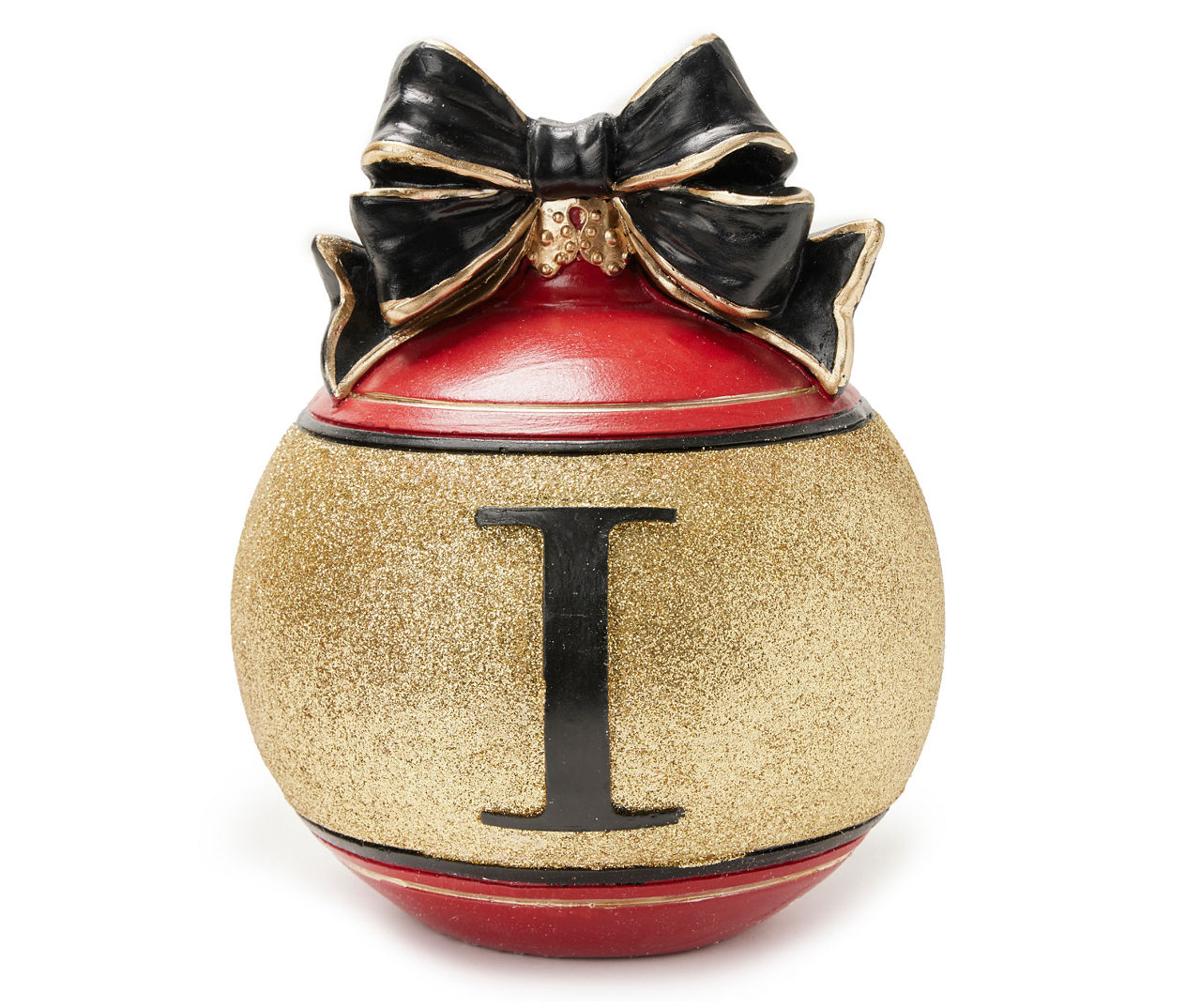 Monogram Red & Gold Ornament Tabletop Decor Big Lots