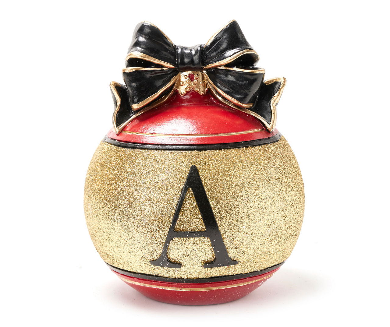Monogram Red & Gold Ornament Tabletop Decor Big Lots