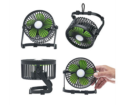 LitezAll Rechargeable Portable Fan with Light