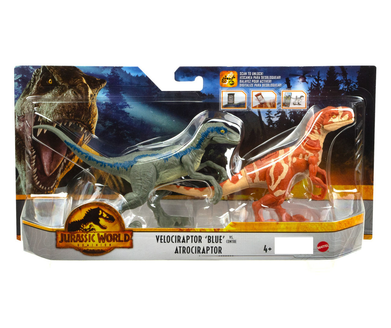 Dominion Velociraptor Blue vs Atrociraptor Dino Battle Action Figures ...