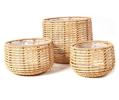 Broyhill Resin Wicker Planter Basket