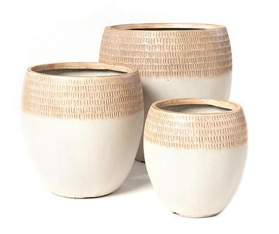 Crestfield 3-Piece Ceramic Planter Set