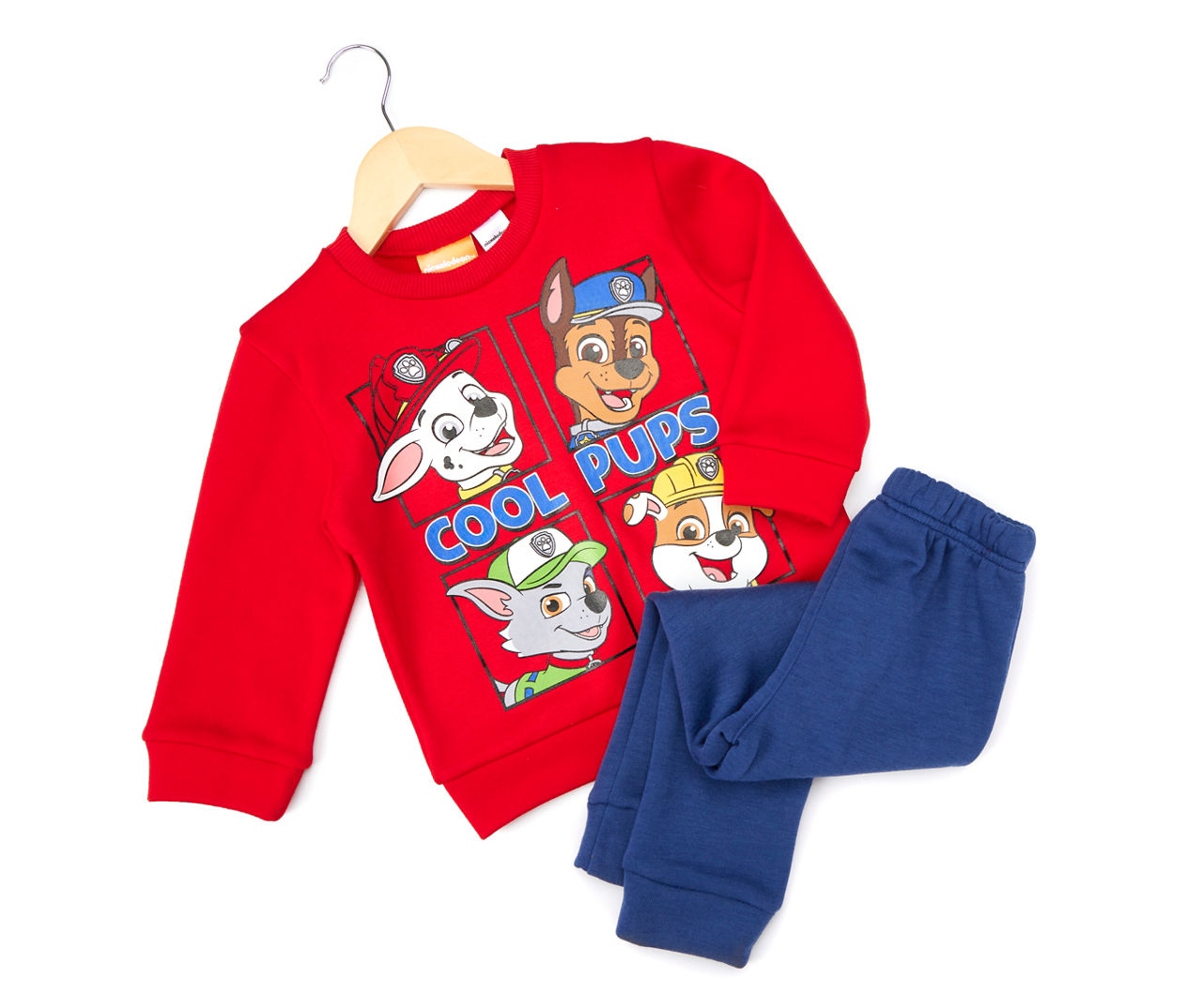 Toddler Size 2T "Cool Pups" PAW Patrol Red & Blue 2-Piece Fleece Outfit