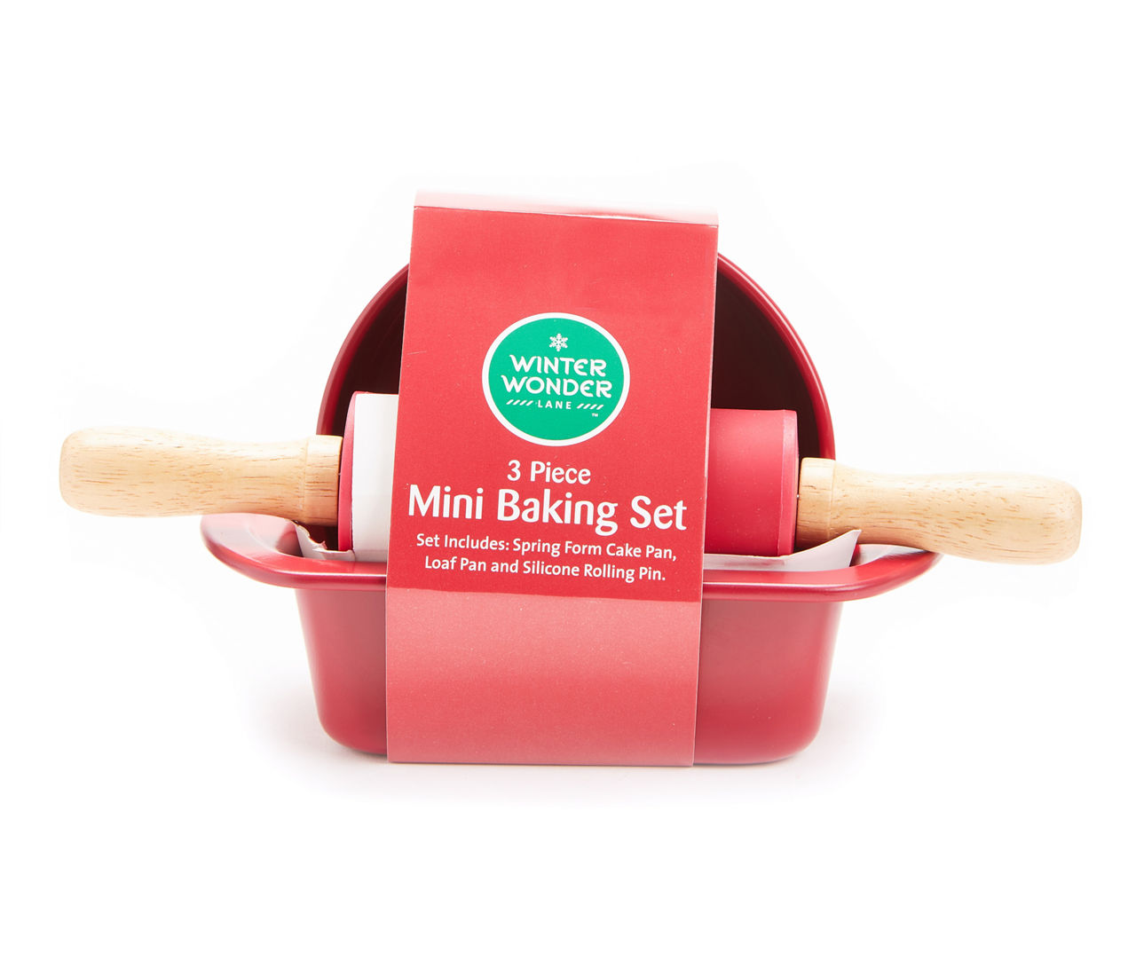Winter Wonder Lane Red 3-Piece Mini Baking Set