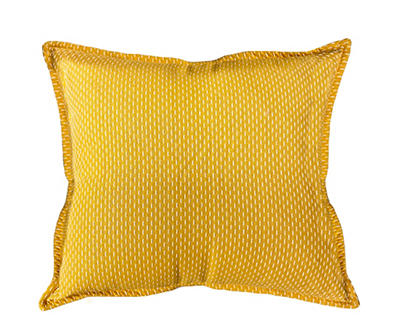 Whendy Yellow Stitch-Stripe Throw Pillow